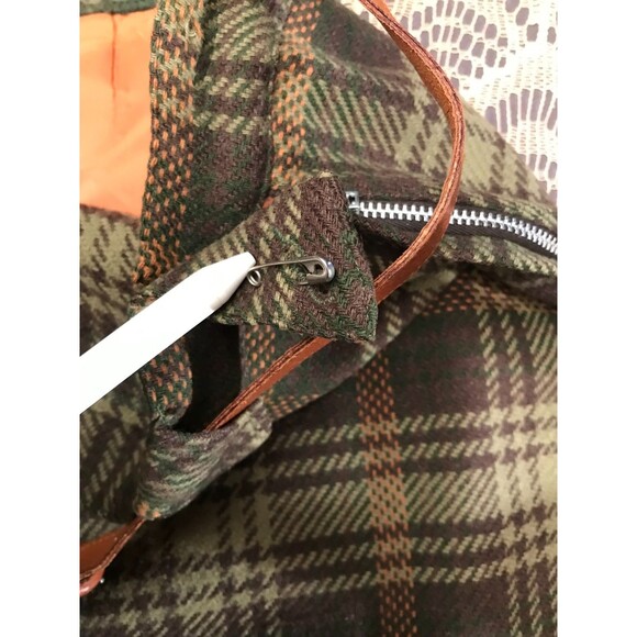 Vintage Pendleton Wool Skirt Size Small 60s Retro Green Plaid Straight A-Line - Picture 7 of 8